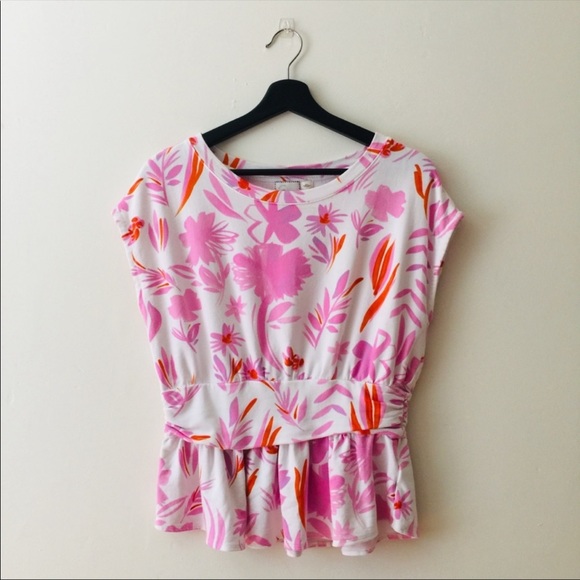 Anthropologie Peplum Floral Top - Picture 3 of 8